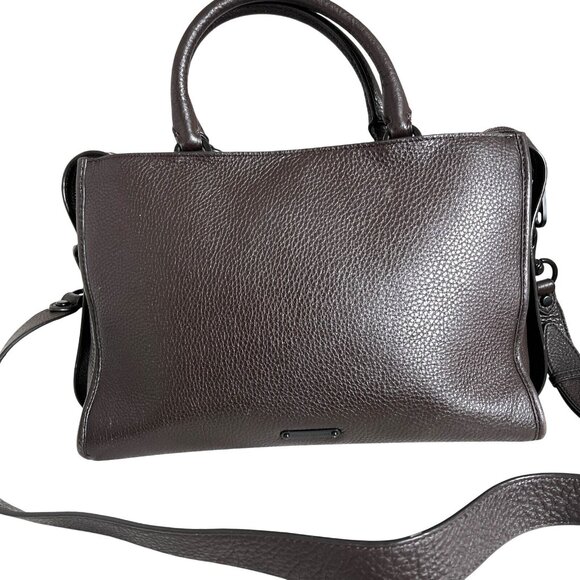 Rebecca Minkoff Handbags - Rebecca Minkoff Brown Leather Handbag With Dual Handle & Shoulder Strap